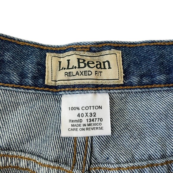 L.L. Bean Double L Jeans Mens Size 40x32 Relaxed Fit Denim - New - Picture 2 of 5
